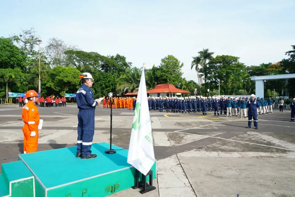 Apel Bulan K3 di lapangan Petrokimia Gresik